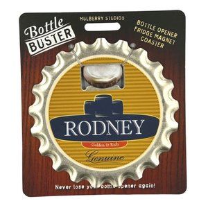 Rodney Bottle Buster Bottle Opener Fridge Magnet Coaster Pre-Personalized